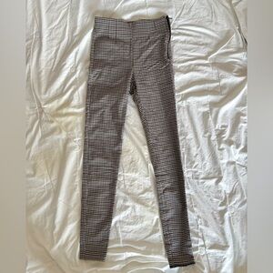 Zara Black and White Checkered Skinny Pants